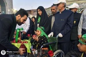 تشرف کودکان دارای بیماری خاص به حرم مطهر رضوی