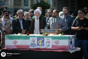 تشییع پیکر فرمانده قرارگاه عملیاتی سجاد سراوان در مشهد