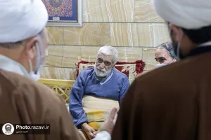 دیدار جمعی از مسئولین آستان قدس رضوی با سید جعفر ماهرخسار