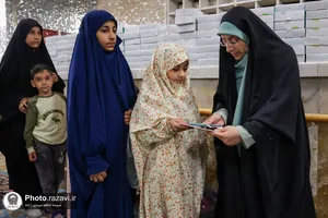 جشن هزار نفری دختران در حرم مطهر رضوی