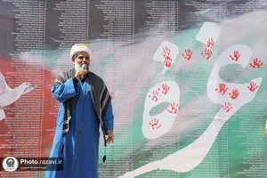 اجتماع دانش آموزان مشهدی در حمایت از کودکان غزه
