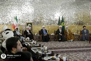 دیدار اعضای مجمع جهانی اهل بیت(ع) با تولیت آستان قدس رضوی