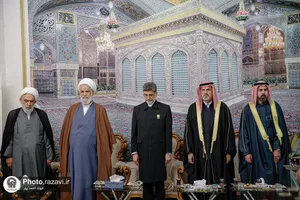 استقبال از شیوخ عشایر عراق در فرودگاه شهید هاشمی&zwnj;نژاد مشهد-۲
