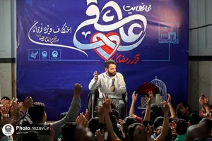 وداع پسران نوجوان معتکف رمضانیه در حرم مطهر رضوی
