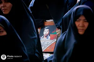غبارروبی مزار شهدای مدفون در حرم مطهر رضوی