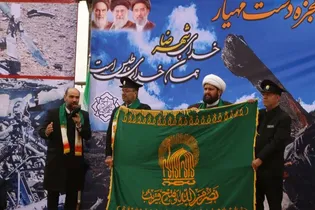 دشت پرزان شهرضا زیر سایه پرچم «خورشید رضوی» نورباران شد