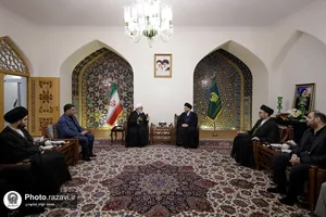 دیدار عمار حکیم با تولیت آستان قدس رضوی