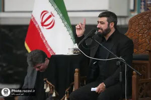 عزاداری هیئت حسینیه اعظم زنجان در حرم مطهر رضوی