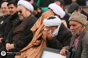 مراسم تشییع و تدفین پیکر شهید گمنام در زائرشهر رضوی -1