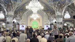مراسم بزرگداشت آیت الله العظمی شبیری زنجانی در حرم مطهر رضوی برگزار شد