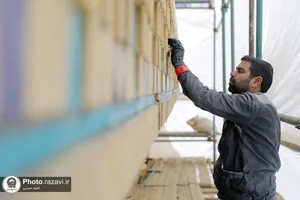 بهسازی مسیر ورودی رواق دارالحجه حرم مطهر رضوی