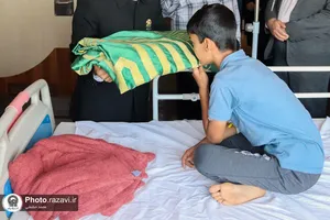 حضور خدام حرم مطهر رضوی در بیمارستان حشتمتیه سبزوار