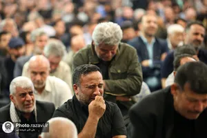 مراسم وداع با پیکر شهید مجید شخصی در حرم مطهر رضوی