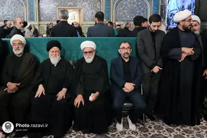 مراسم بزرگداشت آیت الله رئیسی در حرم مطهر رضوی