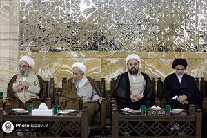 دیدار جمعی از علمای مشهد با شیخ ابراهیم زکزاکی و تولیت آستان قدس رضوی