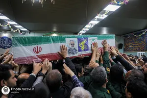 تشییع پیکر فرمانده قرارگاه عملیاتی سجاد سراوان در مشهد