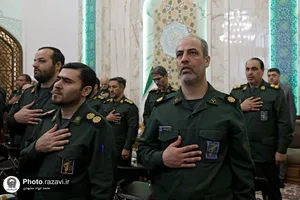 دیدار جمعی از فرماندهان سپاه امام رضا(ع) و پاسداران یگان حفاظت حرم مطهر رضوی با تولیت آستان قدس رضوی
