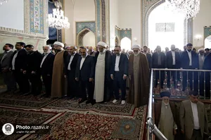 اقامه نماز عید سعید فطر در حرم مطهر رضوی