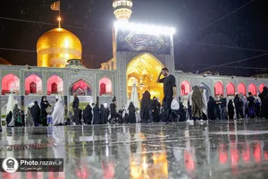 بارش باران تابستانی در حرم مطهر رضوی