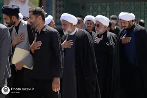 تشییع پیکر حجت&zwnj;الاسلام کریم عبدالهی نژاد در حرم مطهر رضوی
