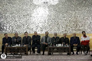 دیدار رئیس جمهور و جمعی از مسئولان کشوری و استانی با تولیت آستان قدس رضوی