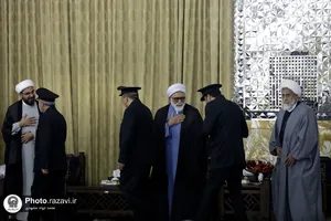 مراسم روز ولادت پیامبر اکرم(ص) و امام صادق(ع) در حرم مطهر رضوی