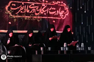 عزاداری شهادت حضرت زهرا(س) در باغ اردوگاه خاتون