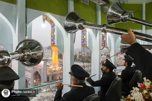 نخستین نقاره نوازی ماه ربیع الاول در حرم مطهر رضوی