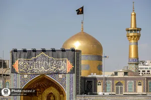 سیاه&zwnj;پوشی حرم مطهر رضوی در پی حمله تروریستی رژیم صهيونيستی به غزه