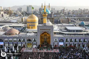 آیین اذن عزای ماه محرم در حرم مطهر رضوی-1