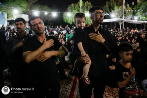 عزاداری شب عاشورای حسینی در آرامگاه خواجه&zwnj;ربیع