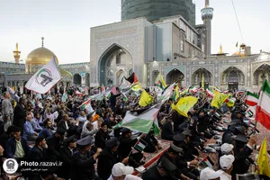 اجتماع همبستگی با جبهه مقاومت فلسطین در حرم مطهر رضوی