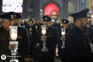 آیین خطبه&zwnj;خوانی شب شهادت امام رضا (ع) در حرم مطهر رضوی