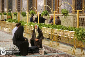 گل آرایی رواق امام خمینی(ره) حرم مطهر رضوی