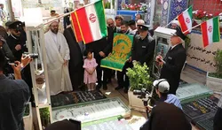 نسیم کرامت در دیار حاج قاسم/ پرچم رضوی برفراز مزار خادم‌الرضا / گزارش تصویری