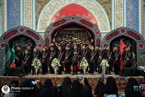 مراسم شیرخوارگان حسینی در حرم مطهر رضوی