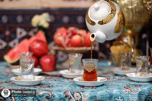 ضبط برنامه تلویزیونی شب یلدا در حرم مطهر رضوی