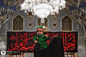مراسم شیرخوارگان حسینی در حرم مطهر رضوی