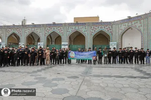 تشییع پیکر شهید مهدی خموشی در حرم مطهر رضوی