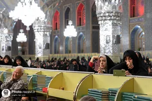 حال و هوای حرم مطهر رضوی در شب شهادت امام صادق علیه&zwnj;السلام