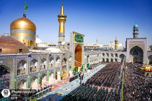 آیین تعویض پوش ضریح و پرچم گنبد منور رضوی-3