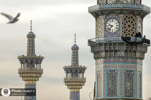 سیاه&zwnj;پوشی حرم مطهر رضوی به مناسبت ایام فاطمیه