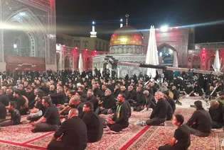 نخل‌گردانی فردوسی‌ها در جوار ضریح خورشید
