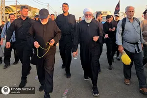 حضور تولیت آستان قدس رضوی در مسیر پیاده&zwnj;روی اربعین حسینی