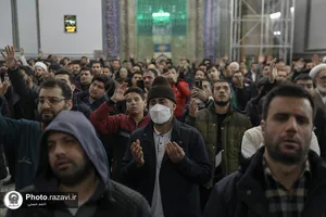 مراسم وداع معتکفین رجبیه در حرم مطهر رضوی