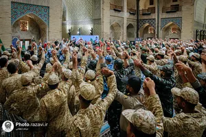 بزرگداشت مقام سرباز در حرم مطهر رضوی 