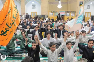 مراسم عید غدیر نوجوان خادم حرم مطهر رضوی