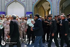 تشییع پیکر شهید مهدی گلشاهی در حرم مطهر رضوی