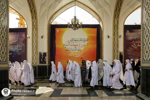 تشرف مددجویان موسسه خیریه توانبخشی همدم فتح المبین به حرم مطهر رضوی