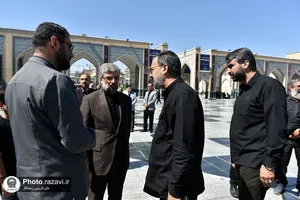 تشییع پیکر مرحوم مصطفی لشکری در حرم مطهر رضوی